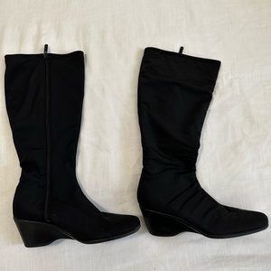 Black long boots